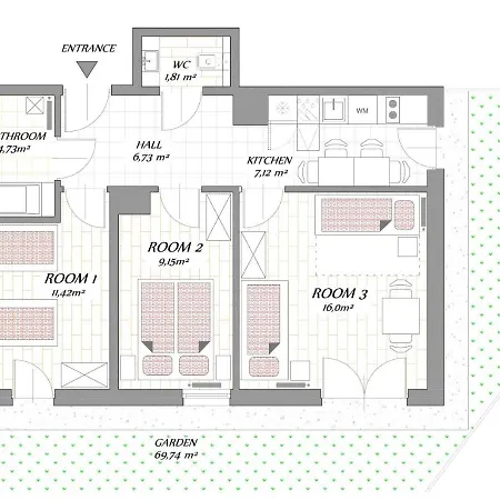 Апартаменты Apartament Wielicka